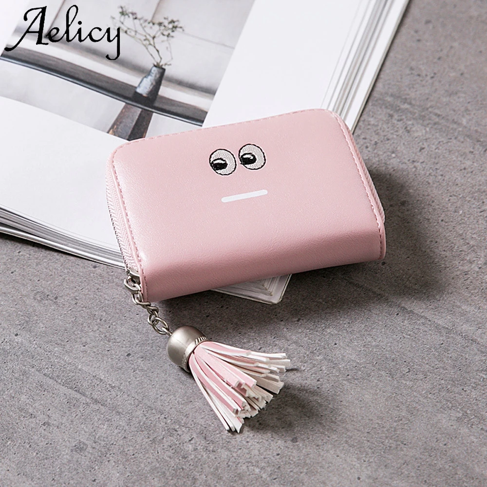 Aelicy женский простой короткий кошелек портмоне с отделением для карт высокое