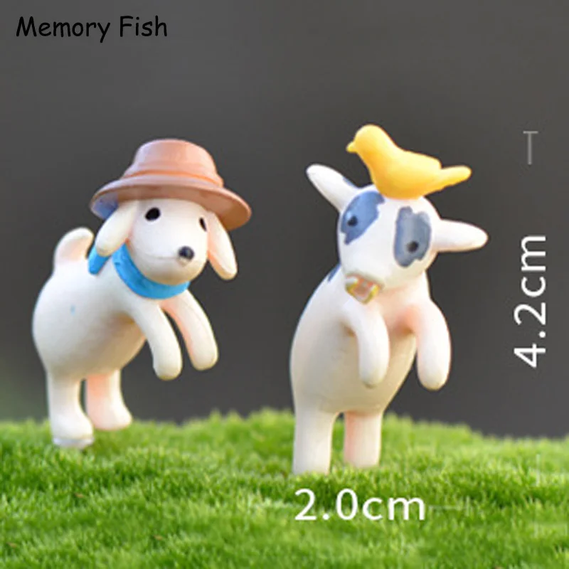 Аниме забавная милая собака корова микро садовая фигурка суккуленты/кукольный