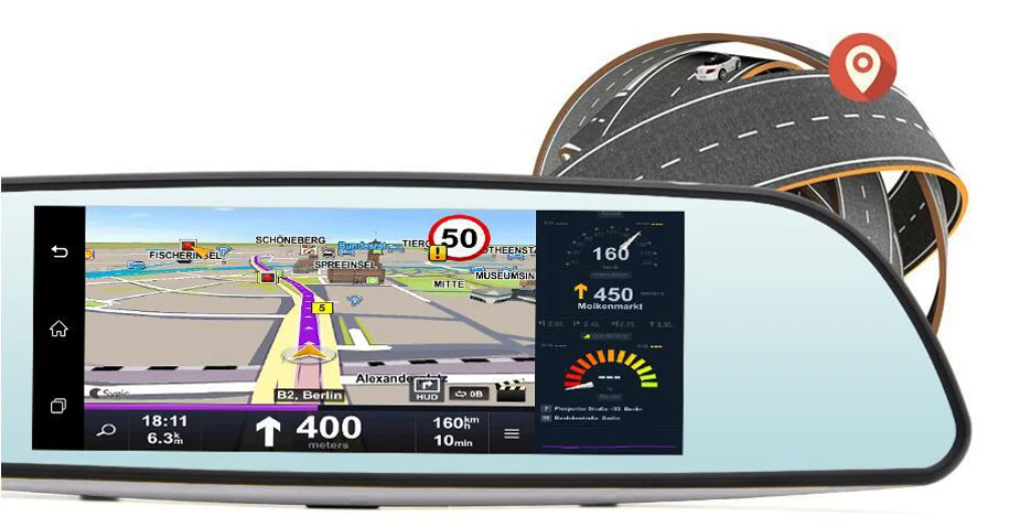 Bluavido 7 дюймов Автомобильное зеркало заднего вида DVR 4G ADAS Android gps навигация FHD 1080P видеорегистратор WiFi мониторинг авто видео рекордер