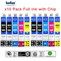 befon x10 full ink 16xl ink cartridge replacement for epson t1631 t 1631 16xl 16 xl for wf 2010w 2510wf 2520nf 2530wf 2540wf