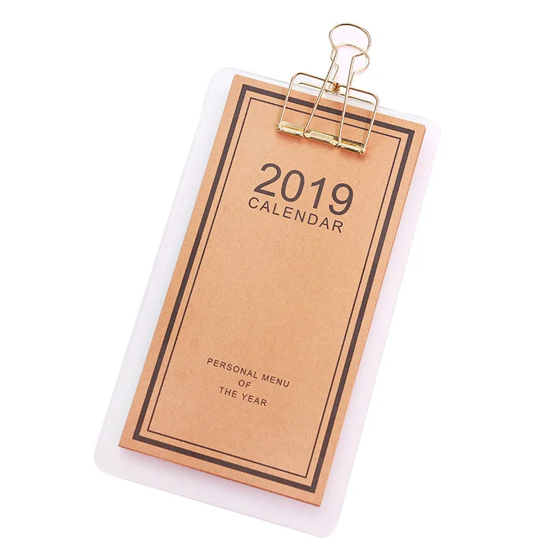 2019 новый простой календарь 10 5*21 8 см список расписаний креативные настенные даты