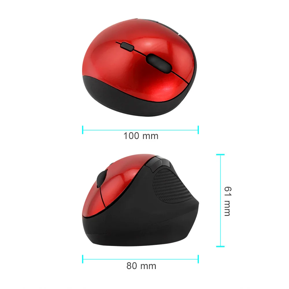 Эргономичная Вертикальная оптическая мышь 1600DPI беспроводная с ручкой USB