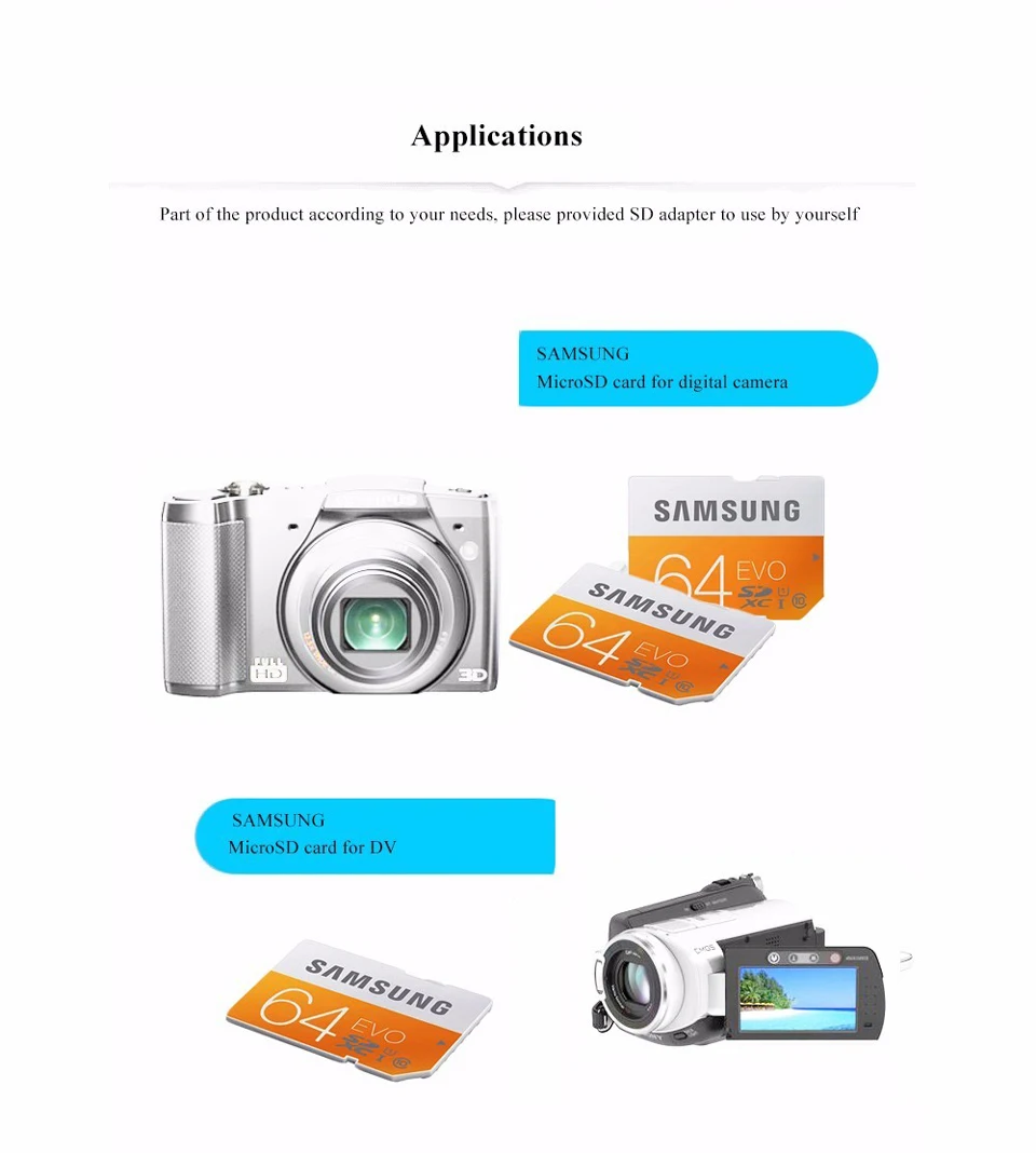 SAMSUNG Sd карта 16 Гб класс 10 SD EVO SDHC/SDXC 16 Гб tarjeta sd дропшиппинг для Canon Цифровая Спортивная камера SD карта