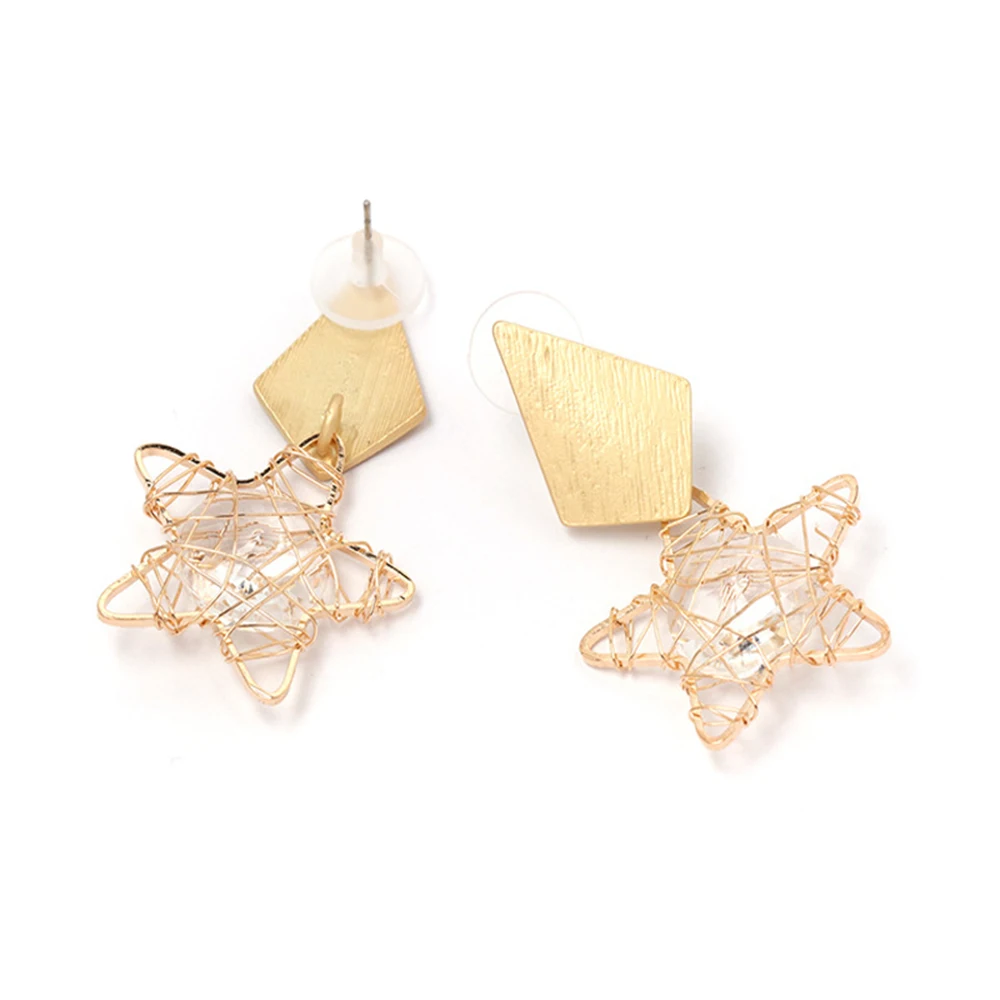 QiHit 2019 New Fashion Alloy Geometric Dangle Earring Woman Stylish simplicity Korean Version Gold Earrings Personality Jewelry | Украшения