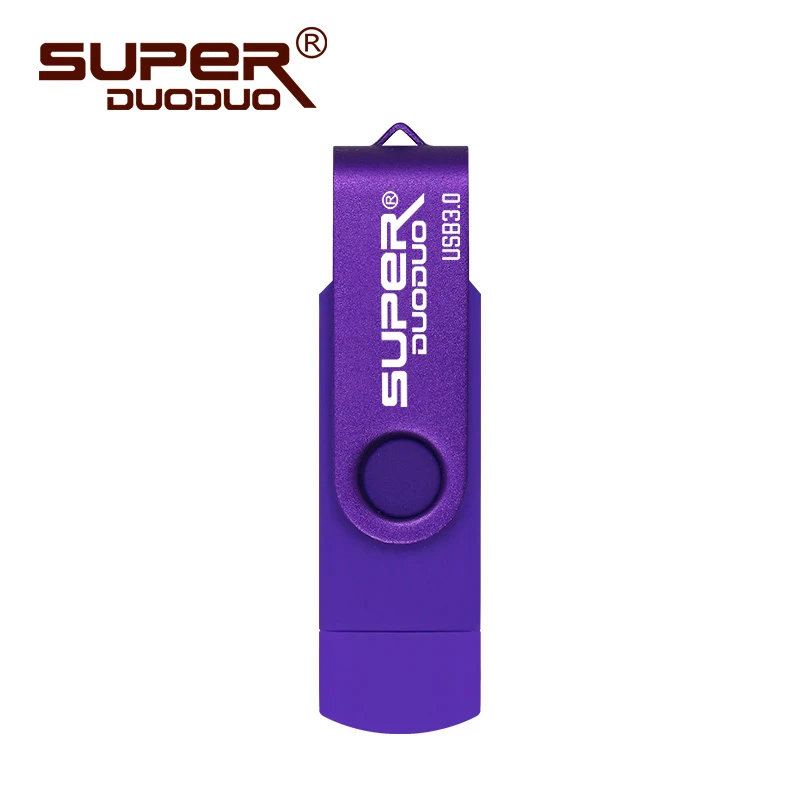 3.0 purple Новые стили OTG USB 3,0 USB флеш-накопители флеш-накопитель для системы Android 8 ГБ 16 ГБ 32 ГБ 64 Гб 128 Гб внешний накопитель 2 в 1 флешка - Цвет: 3.0 purple