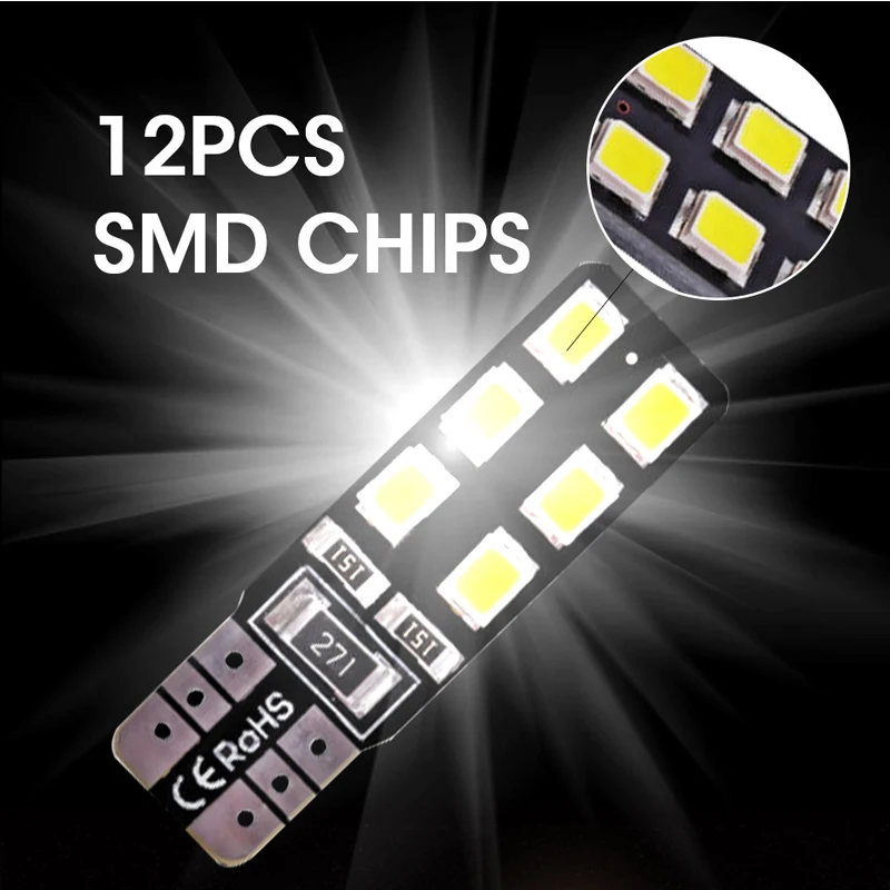 Hlxg 10 шт. Led W5W T10 поворотные сигнальные лампы габаритные фонари для автомобиля