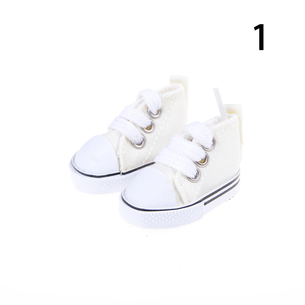 beige 1 пара парусиновых кроссовок 5 см для кукол Paola Reina Minifee, мини-игрушка, спортивная обувь 1/4 Bjd кукла, спортивная обувь, аксессуары для кукол, игрушки - Цвет: beige