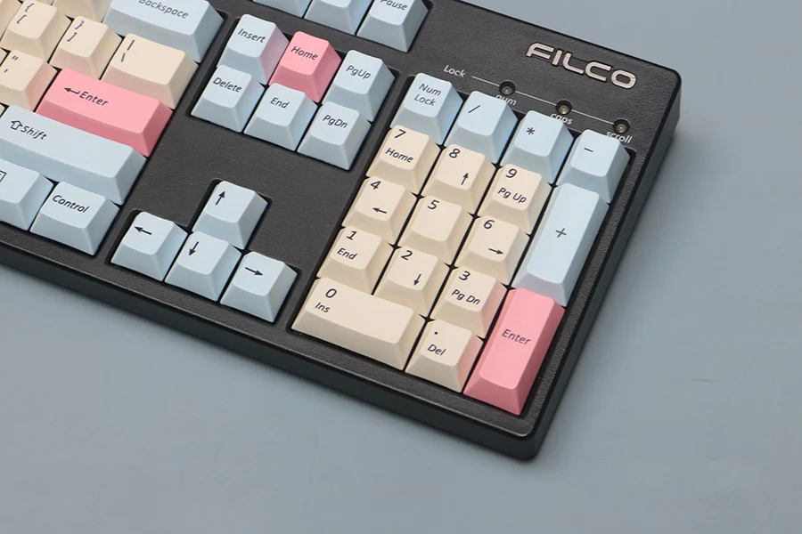 PBT Keycap Вишневый профиль розово-голубой 111 клавиш для механической клавиатуры mx Переключатель Keycap цвет краситель подбитые брелки