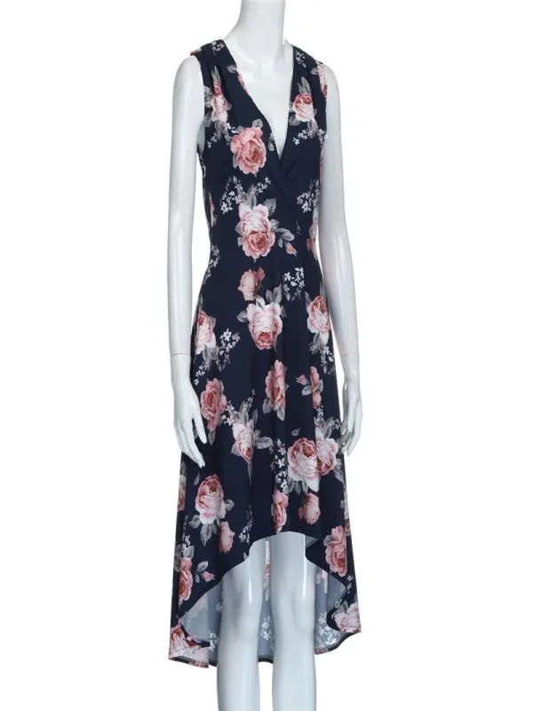 Женское летнее короткое платье с открытыми плечами и цветочным принтом|Женские