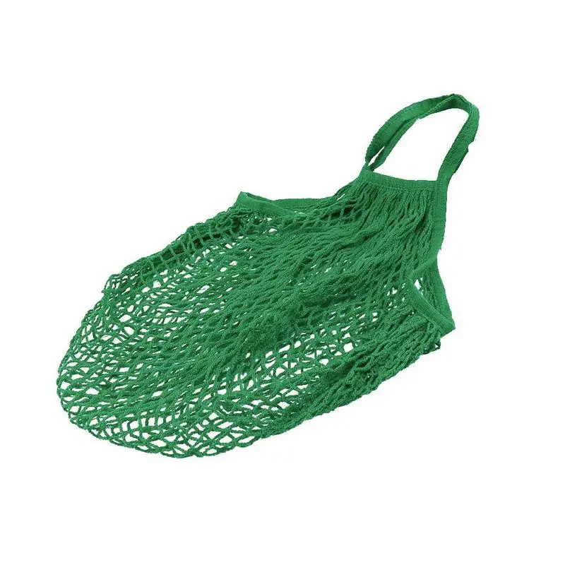 green Многоразовая сумка для покупок с фруктами, Хлопковая Сумка-тоут, сетчатая Сетчатая Сумка для покупок - Цвет: green