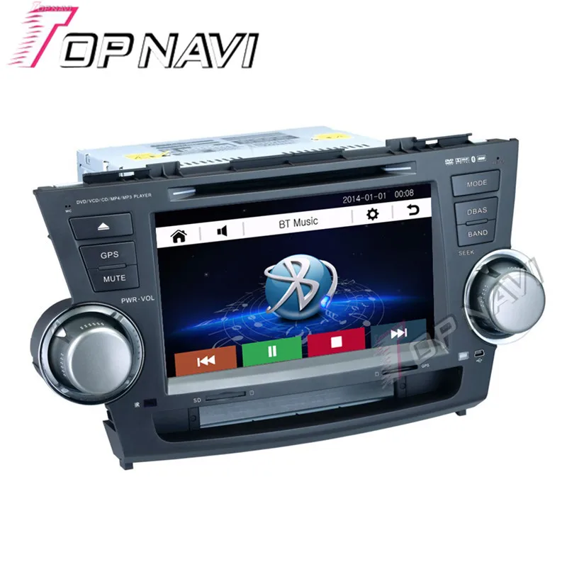 Wanuary 8 &quotавтомобильный DVD GPS для Toyota Highlander 2008 Автомобильный радио мультимедиа