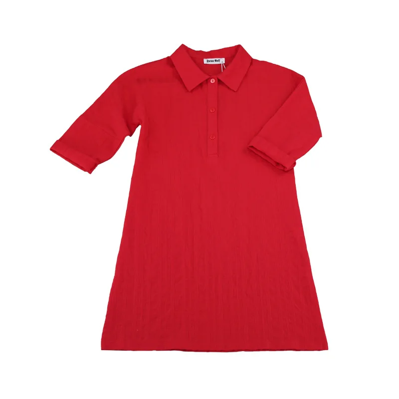 Простое платье для больших девочек Новинка лета 2019 платья-рубашки Детская