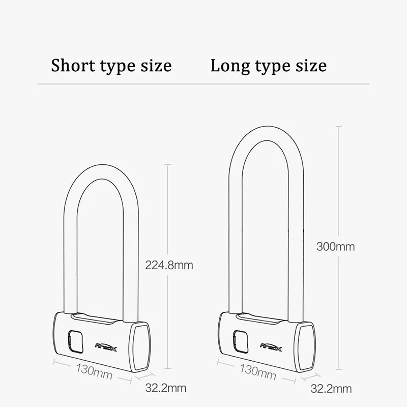Xiaomi Mijia Areox отпечаток пальца Смарт U замок без ключа U8 шкафчик перезаряжаемый