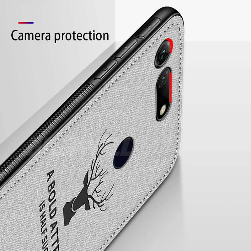 Тканевый чехол для huawei Honor вид 20 мягкий каркас ткань с эффектом потертости