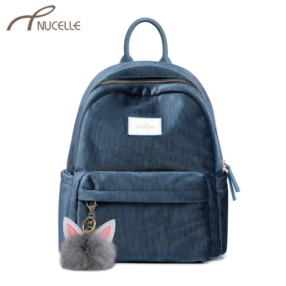 Nucelle женские Велюровый рюкзак Дамская мода Элегантный кисточкой сумки на плечо