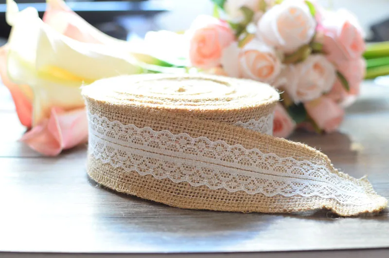 Новогодняя декоративная лента из натурального джута 10 м | Дом и сад