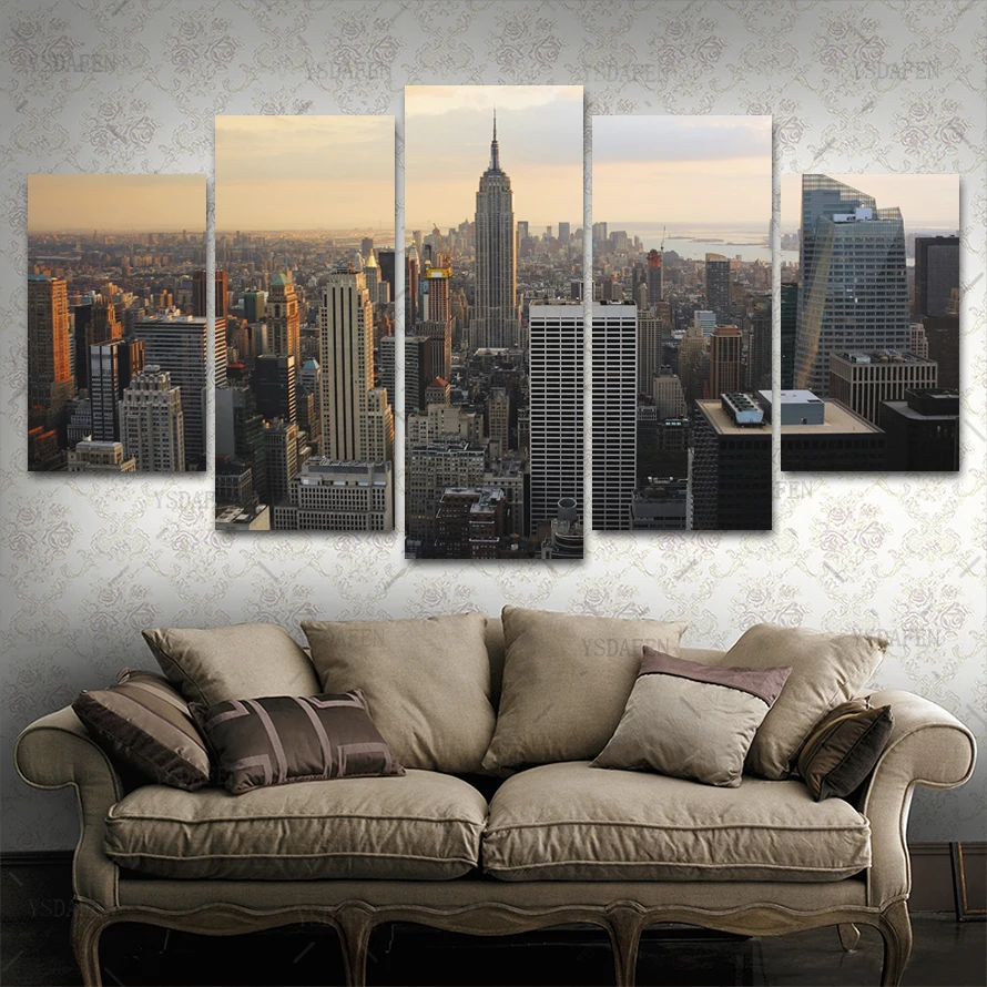 

HD print olieverf Film modulaire foto Scenery poster kind room decor woondecoratie 5 stks canvas art z556
