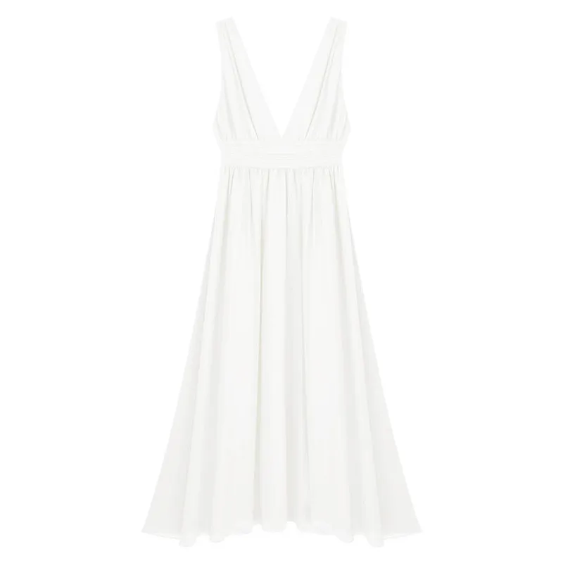 Женские шифоновые платья подружки невесты длинное платье без рукавов с глубоким