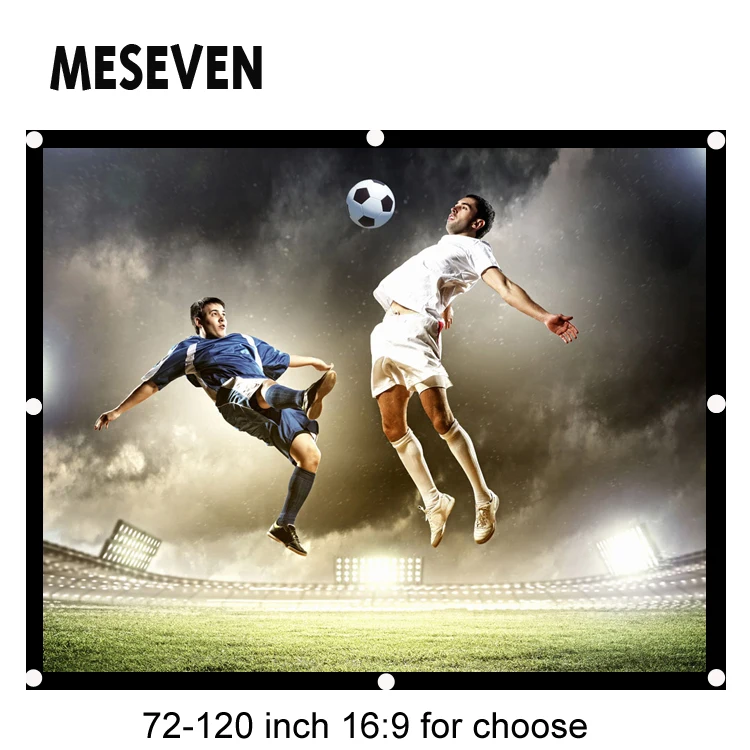 MESEVEN 60-100 дюймов 4:3 мягкий не-складывающийся полиэфирный фильм проекционный экран для домашнего кинотеатра открытый фильм видео