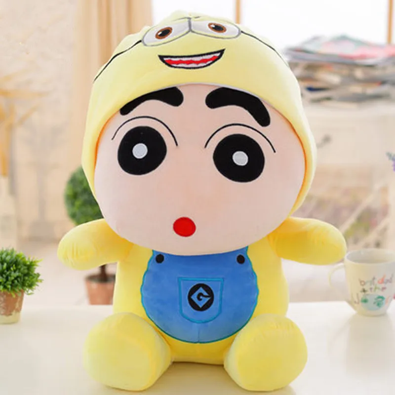 Красный 35 см Высота 0,3 кг Crayon Shin-Chan плюш японского аниме шин-Чан Косплей totoro panda плюшевый милый набитый мягкий кукла детские игрушки - Цвет: Красный