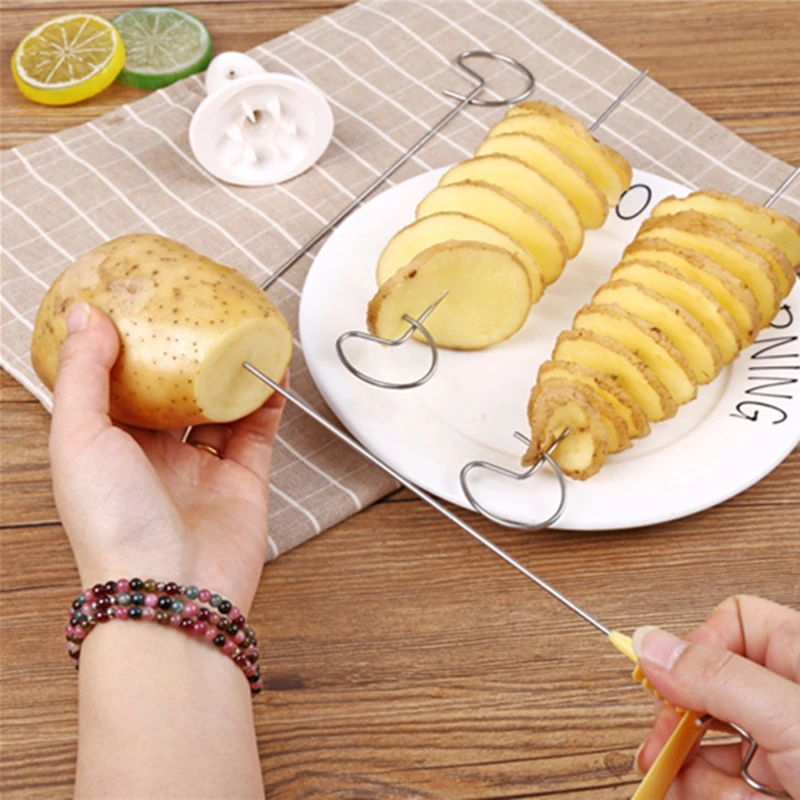 Спиральный резак для картофеля 1 комплект слайсер огурцов кухонные аксессуары