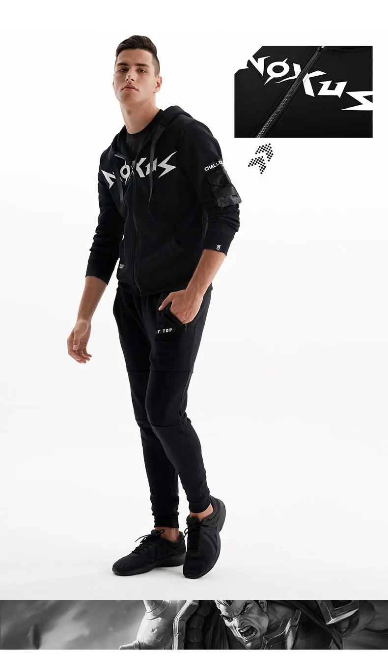 TEE7 GG серия best king sneaking assassin night running sports edition kai ying Мужской Хлопковый жилет на молнии с капюшоном модные толстовки с капюшоном