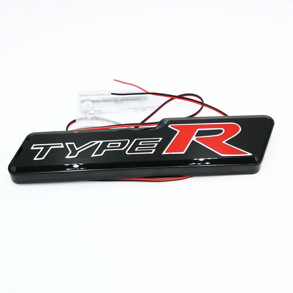 50 шт./лот Тип R Передняя решетка автомобиля эмблема значок светодиодный свет для
