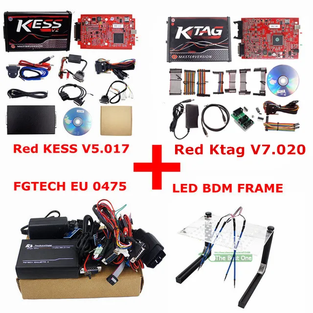 SW V2.47 EU Kess V5.017 Ktag V7.020 онлайн неограниченная Версия EU 0475 Fgtech Galletto 4 V54 светодиодный BDM Рамка полный набор ЭКЮ программист - Цвет: Синий