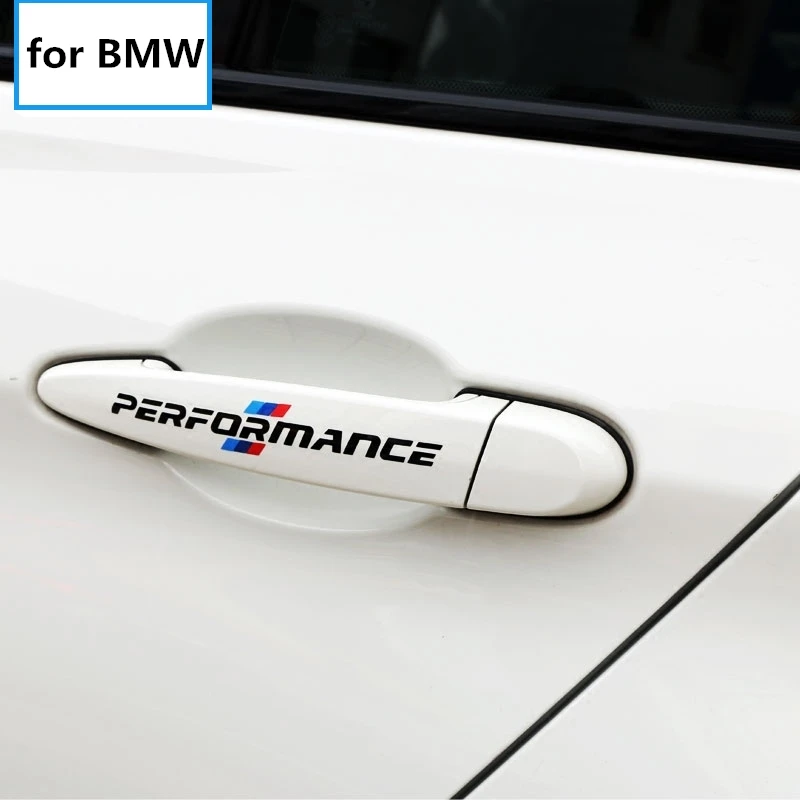 4 шт. стикер на дверную ручку автомобиля M Performance Decor автомобильные стикеры s для BMW