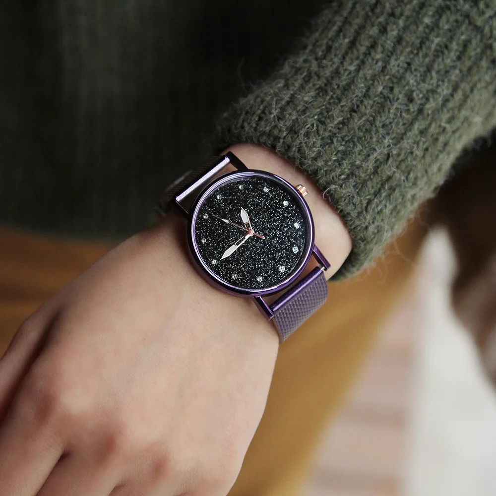 Женские часы со стразами звездное небо женские наручные relogio feminino reloj mujer zegarek damski