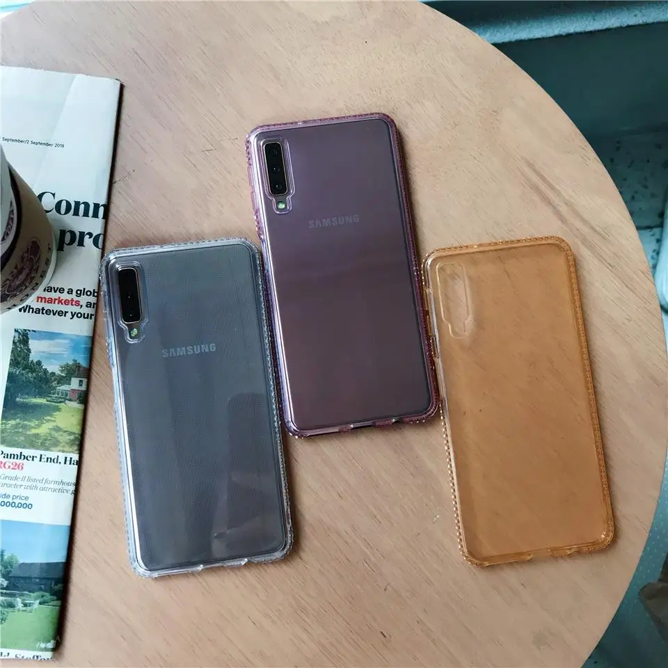 Женский Блестящий силиконовый чехол из ТПУ со стразами для Samgung Galaxy A7 2018