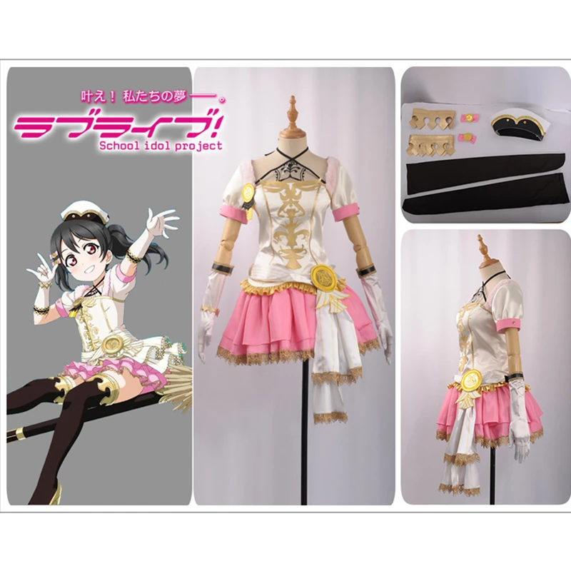 Аниме Love live Косплей ведьмы колдун Пробуждение Cos костюм Сексуальная розовая юбка