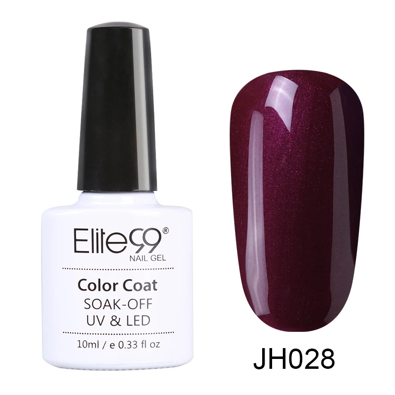 JH028 Elite99, серия винно-красного цвета, 10 мл, Гель-лак для ногтей, цветной лак, Полупостоянный Гель-лак для ногтей, замачиваемый, УФ светодиодный, Гель-лак - Цвет: JH028