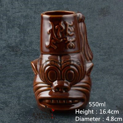 350 мл-700 мл 23 стиля Hawaii Tiki кружки Коктейльная чашка пивная кружка для напитков кружка для вина керамическая Ku. Ku. Kauioo кружка - Цвет: 10