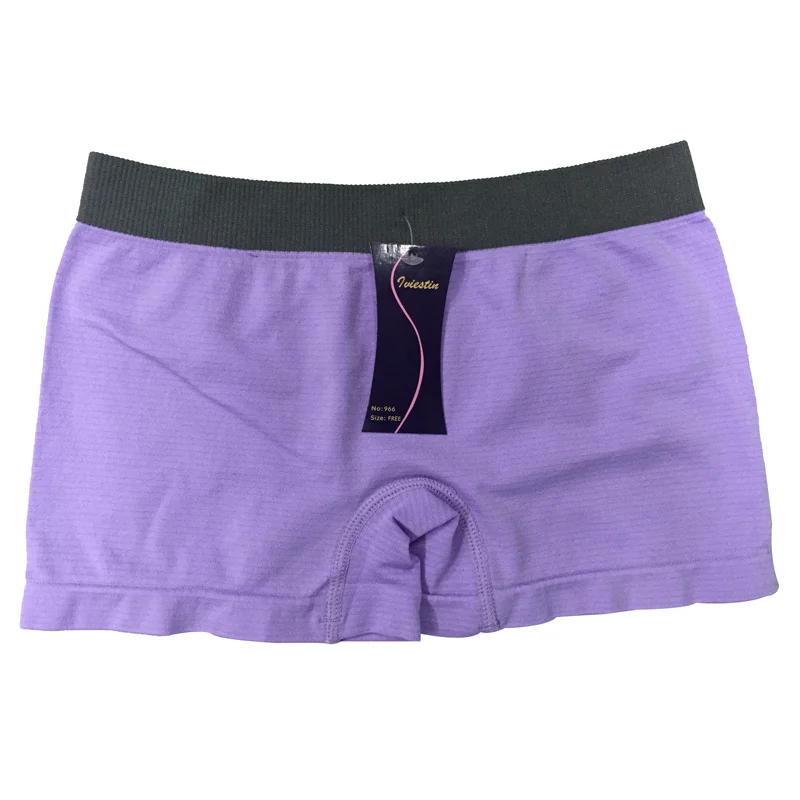 Light Purple Новинка 1 шт Женские шорты тренировка пояс обтягивающие шорты брюки Бесшовные боксерские безопасные Штаны яркие цвета одноцветные - Цвет: Light Purple