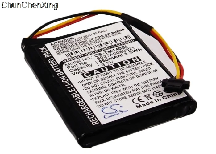 Аккумулятор Cameron Sino 950 мАч 6027A0089521 VF6D VF6S для TomTom 1EK0.052.02 4EK0.001.02 Go 500 600 One 140 140S