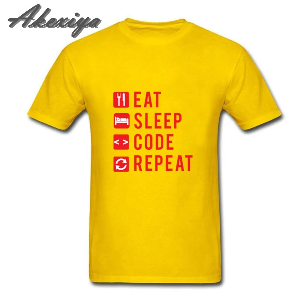 Одежда Eat Sleep Code Repeat Gift for Geek Programmer Hacker Футболка Мужская хлопковая футболка с