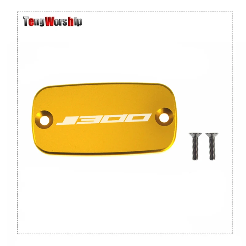TENGWORSHIP CNC Aluminum Motorcycle Brake Fluid Fuel Reservoir Tank Cover Cap FOR Kawasaki J300 2014-2019 | Автомобили и