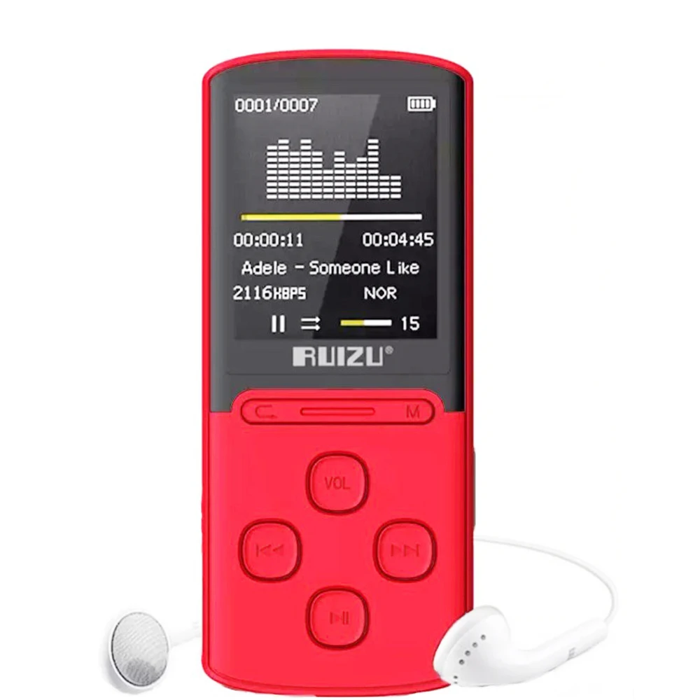 Оригинальный ruizu X11 MP3 плееры 8 ГБ Портативный Поддержка 64 Micro SD карты с fm Радио