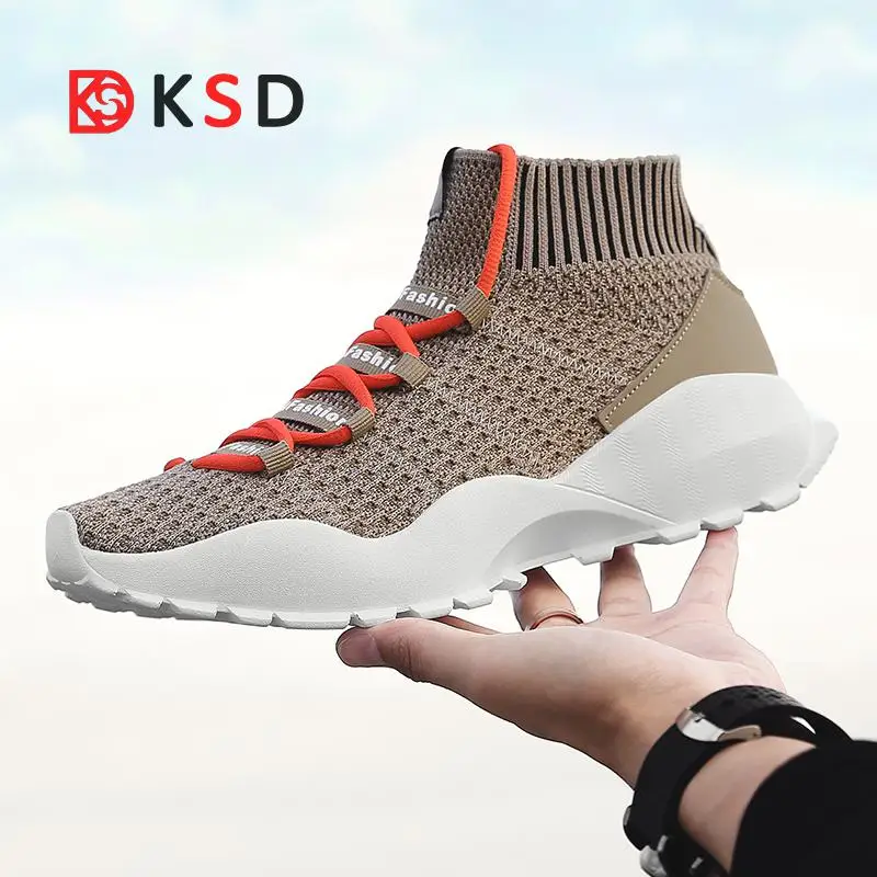 Открытый 2018 новый тренд кроссовки дышащие носки форма обувь амортизирующие