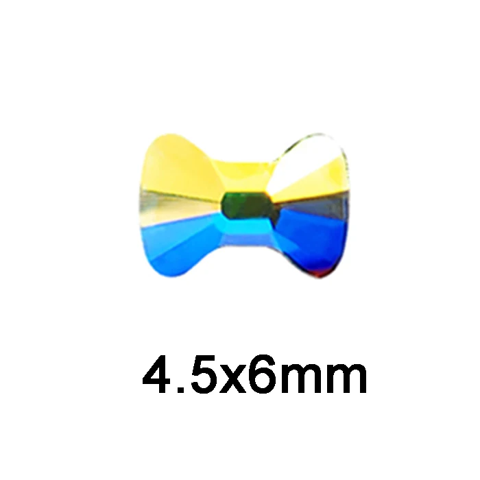 Bow Tie 4X6mm AB Лак для ногтей художественная одежда стразы 36 шт./упак. плоской формы различные формы и Размеры Стекло AB цветные камни для 3D Гелевые Ногти украшения - Цвет: Bow Tie 4X6mm AB