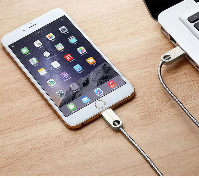 Металлический 8-контактный usb-кабель NOHON для iphone 8, 7 Plus, 6 S, 5, 5S, 6, 6 Plus, Apple, iPad Mini, 2,0 A, кабели для быстрой зарядки и синхронизации данных