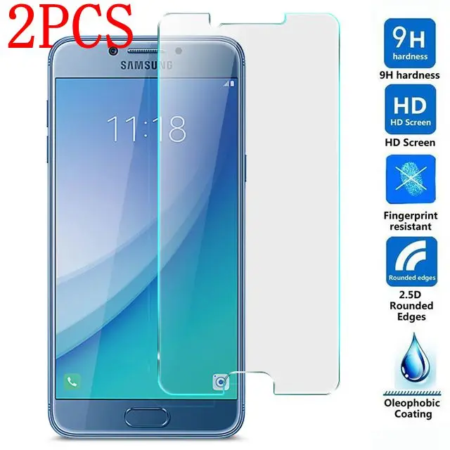 2 шт закаленное стекло для Samsung Galaxy C5 Pro Защитная пленка экрана C5pro C5010 | Мобильные