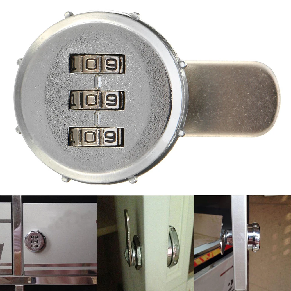3 цифры Keyless RV кодовый почтовый ящик сплав шкаф комбинации ящик Cam замок цифровой