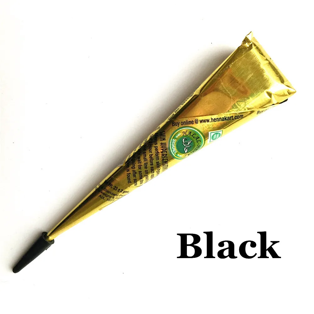 Модные Индийские татуировки хной Менди паста конусы коричневого цвета для