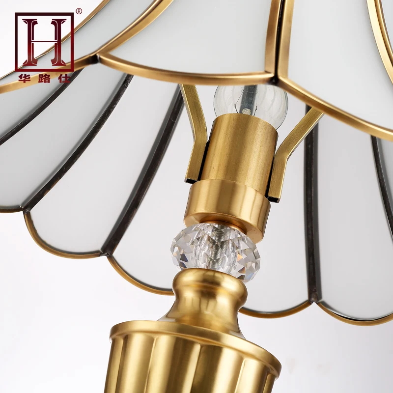copper style living room lamp bedroom bedside manual brass simple European American Pastoral ZL306 | Лампы и освещение