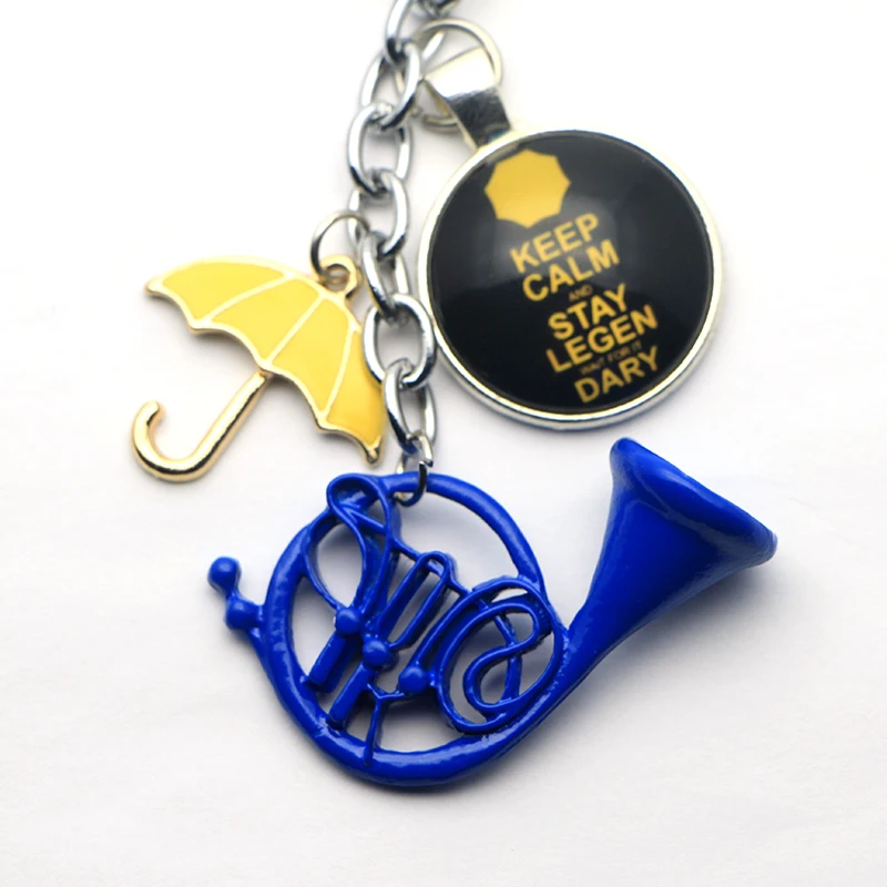 HIMYM How I Met Your Mother Yellow Umbrella Mother Blue French Horn Keychain (1pc) image 5