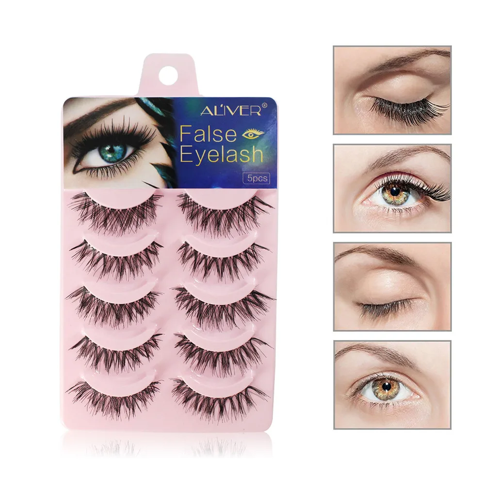 5 pair 3d mink eyelashes makeup natural long false lashes fluffy fake volume eye extension G424 | Красота и здоровье