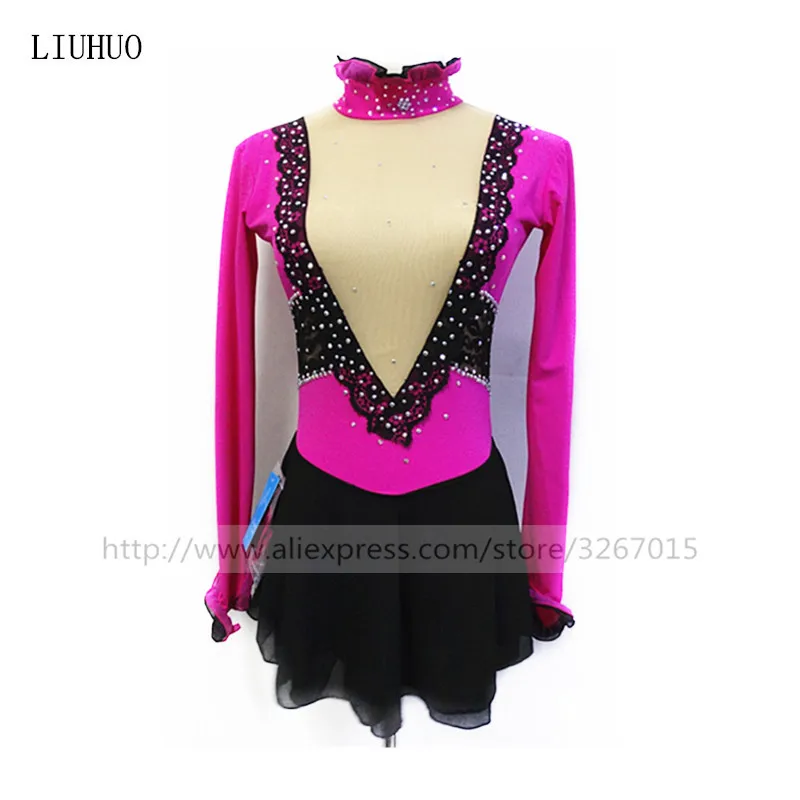 Платье для фигурного катания женское платье на коньках с длинным рукавом и