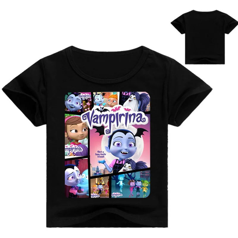 Z& Y 2-16Years Disfraz Vampirina на день рождения с изображением героини фильма «отпрыски» футболка для детей футболка для мальчиков Novatx; Детская Топ для девочек Капоэйра топовая модель T009